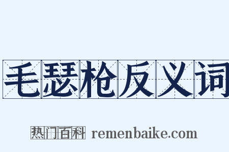 毛瑟枪反义词是什么意思的图片